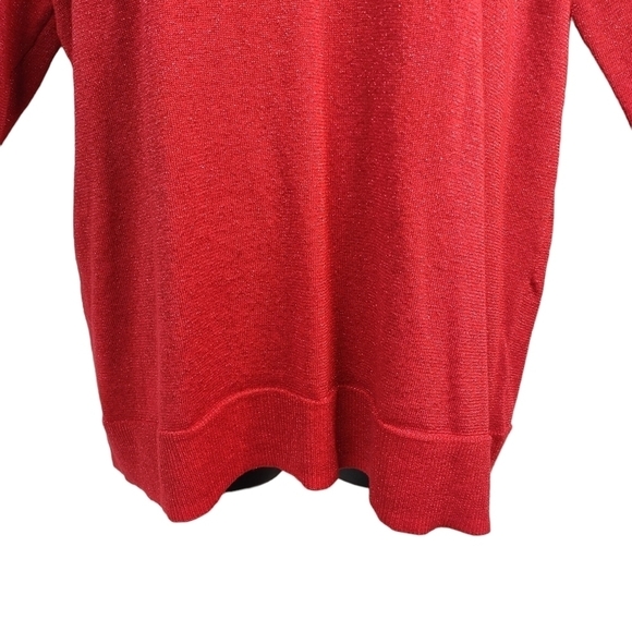 Michael Kors Women's Red Cold Shoulder Top Sweater Size XL NWT - Picture 5 of 10